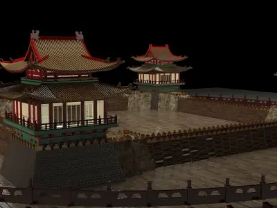 Chinese castle 3D model order