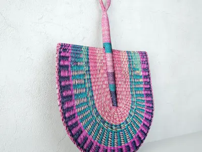 African Handwoven Fan 39 3D model