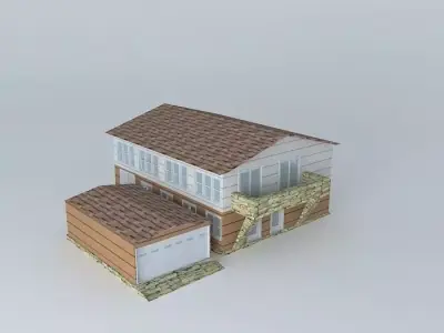 A Typical Low-Poly Family House/Condominium Free 3D model