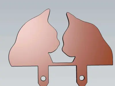 Wonderful Artificial Cats Home and Garden Outdoor Lawn Decor 3D model