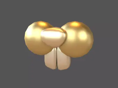 Rabbit Nose v1 005 Low-poly 3D model