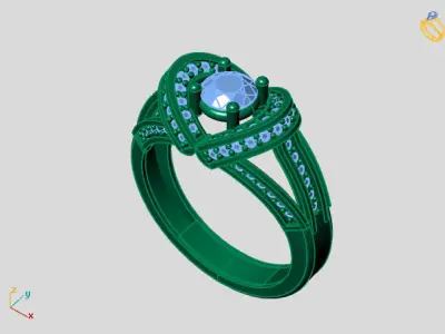 Women Ring 3DM Womens Ring 3d models 3D print model 3D print model 34