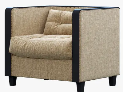 Restoration Hardware Shelter Arm Upholstered Chair 3D model