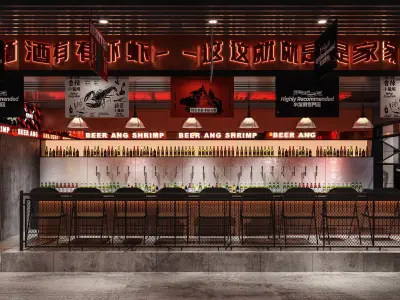 Industrial Luxury Restaurant 120 3D model