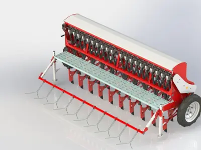 WG 1024 - Mounted mechanical seed drill 3D model