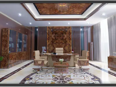 office scene 3D model