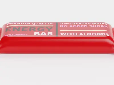 Energy Bar - Product Concept Packaging Low-poly 3D model