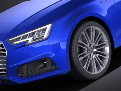 Audi A4 S-Line Avant 2016 VRAY 3D model