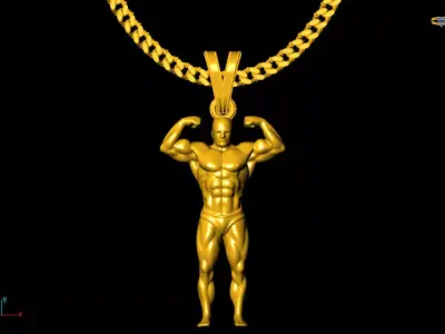 Builder pendant charms - one inch pendant 3D print model 3D print model