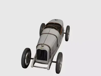 1910s Early Vintage Grand Prix Race Car Antique Open Wheel Racer 3D model