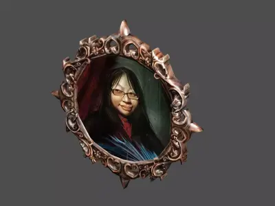 French Old Photo Frame 04 Low-Poly 3D Model Low-poly 3D model