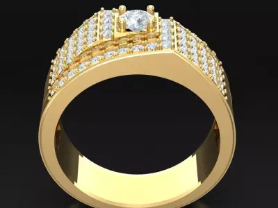 Luxury Men Rings Designs 4MR035 3D print model