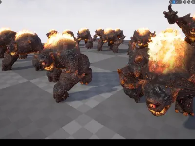 Hell Cyclop Low-poly game engine ready 3D model Low-poly 3D model