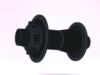 Bicycle wheel hub  AR VR model Low-poly 3D model