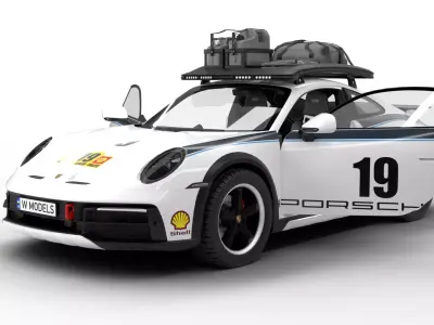 Porsche 911 Dakar Rallye 1974 HQ 3D model