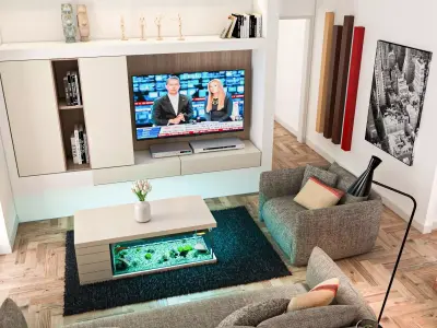 Living room - Vray ready -All furniture included  3D model