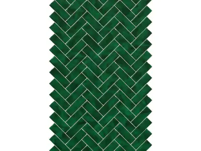 Small Green Wall Panels 3D model