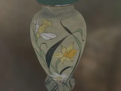 vase decor Low-poly 3D model