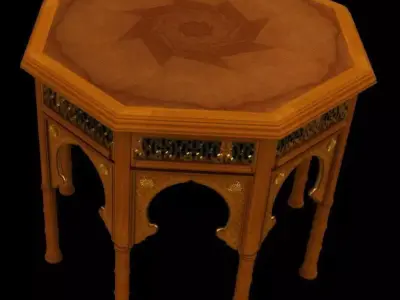 Islamic table with decorations 3D model