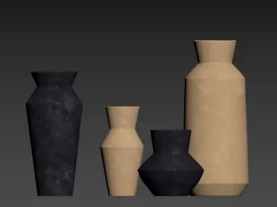 Asher Ceramic Vases 3D model