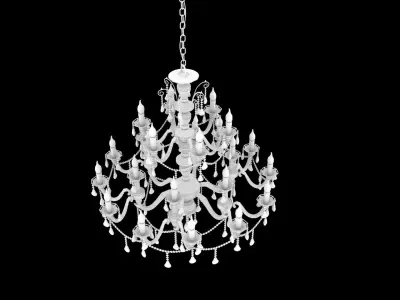 Chandelier with crystals 3D model