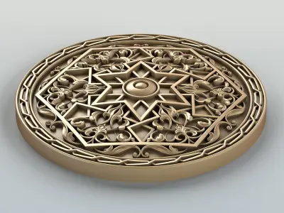 Round rosette 009 3D model