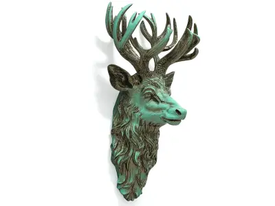 Bust of a Deer Low-poly 3D model