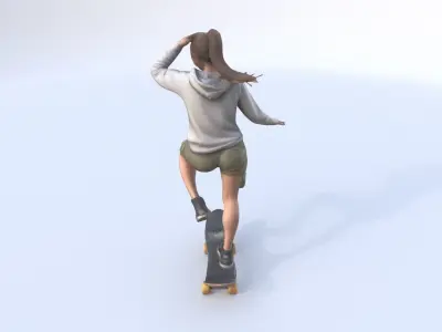 Skateboarding 3D model