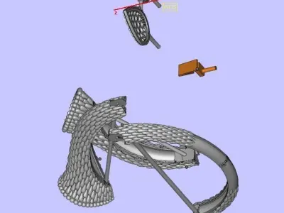 Boucheron Serpent bangle 3d print 3D model