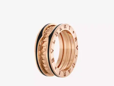 BULGARI - BZERO1 RING - ONE BAND STRUDED 3D print model