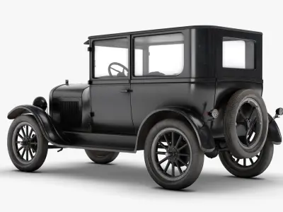 Ford Model T  Low-poly 3D model