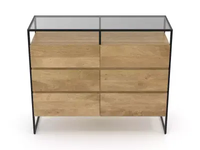 Wooden Unit v4 Low-poly 3D model