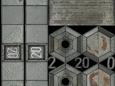 Worn 20lb Dumbbell Low-poly 3D model