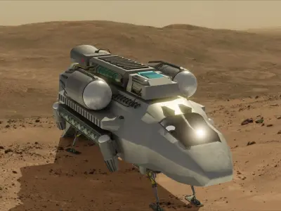 Space Ship 3d Model 3D model