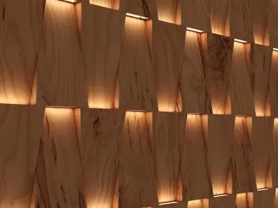 3d Wall Panel light variation 3D model