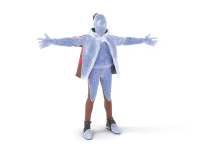 Vibrant Geometric Outfit model pack Low-poly 3D model