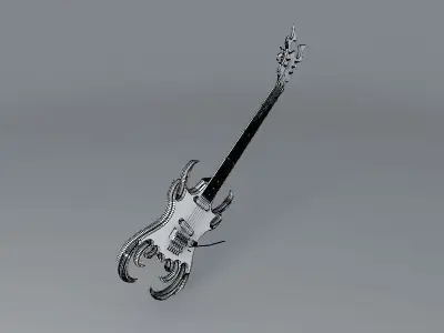 The Black Diamond guitar Free 3D model