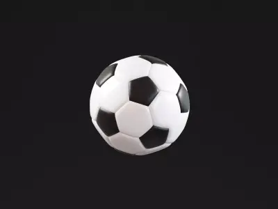 Football Game Ready soccer ball Low-poly 3D model