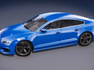 Realistic Car HD 02 Low-poly 3D model