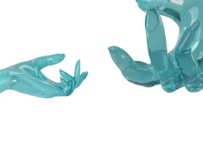 Hand shaped Bowl 3D model