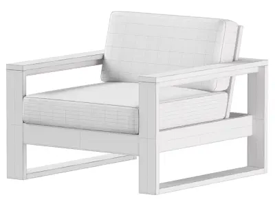 Portside outdoor lounge chair 3D model