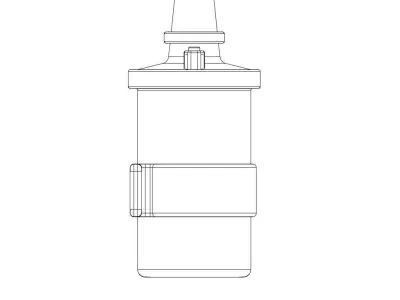 Ignition coil 1-25 scale Hi-poly 3D print model