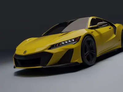 Acura NSX Type S Low-poly 3D model