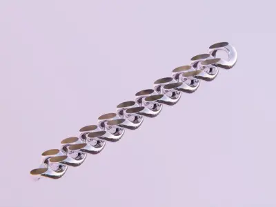 Modular Chain Jewelry Link Low-poly 3D model