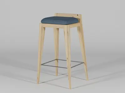 Mjiila Bar Stool 50x50x90 Low-poly 3D model