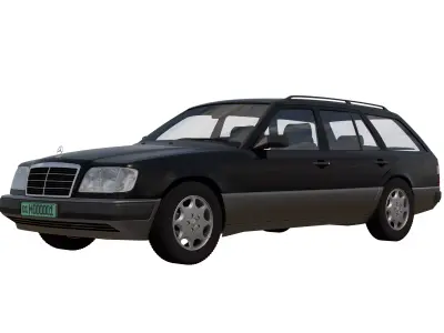 Mercedes Benz w124 universal Low-poly 3D model