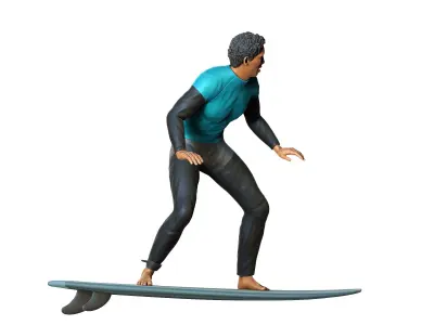 N1 Surfer with SurfBoard 3D print model