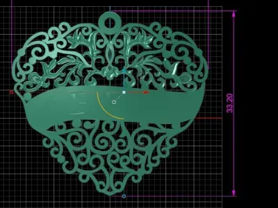 Heart pendant Sveta 41 3D print model