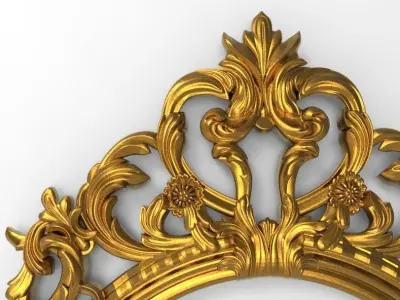 carved frame 3D model get