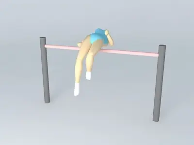 high jump Free 3D model
